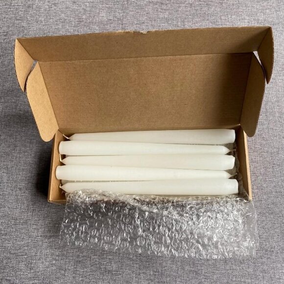 20 White Dinner Taper Candles 10 Inch Unscented Dripless Candlesticks - Picture 4 of 4